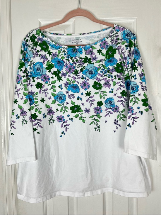 Talbots Tops - Talbots The Talbots Tee Plus 3X Floral Print 3/4 Sleeve